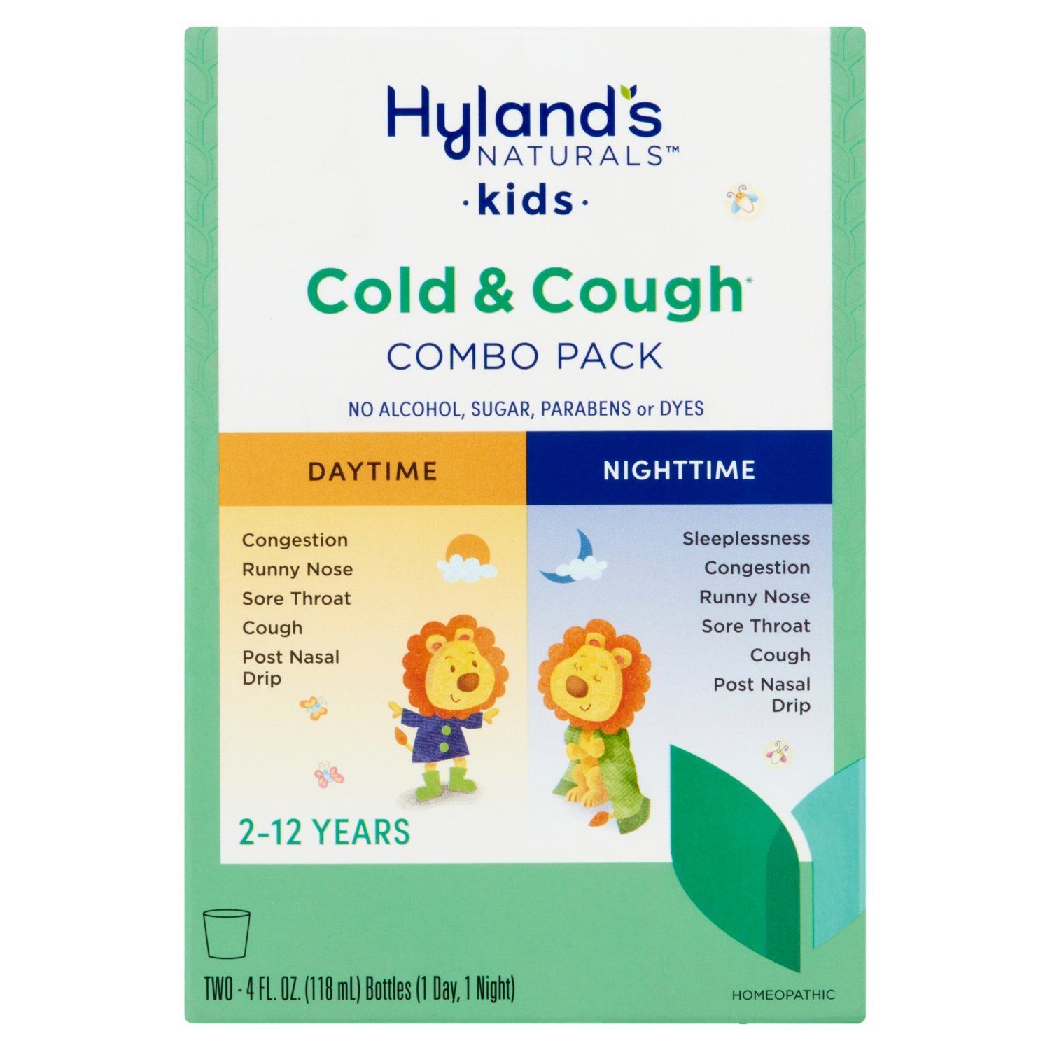 Hyland's Naturals Kids Cold &amp; Cough Liquid Combo Pack, 2-12 Years, 4 fl oz, 2 count