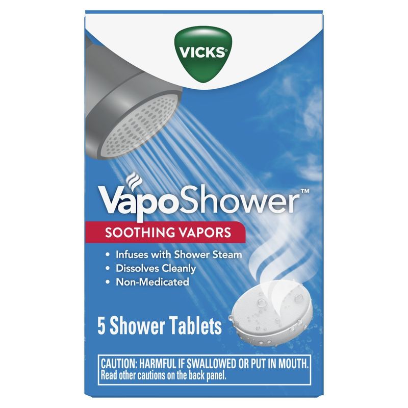 Vicks VapoShower, Dissolvable Shower Tablets, Soothing Non-Medicated Vicks Vapors, Infuses into Sho