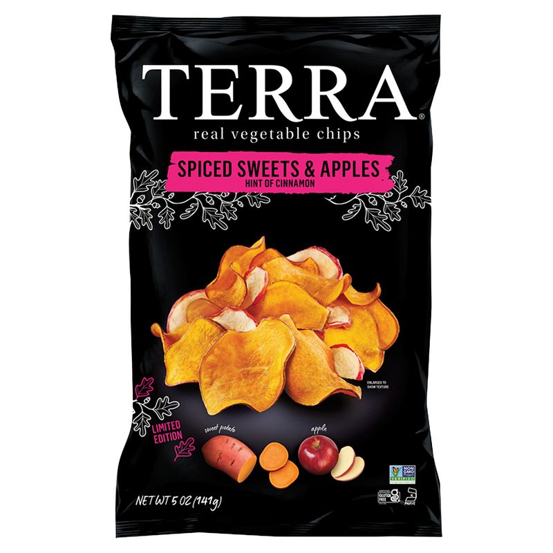 Terra Spiced Sweets &amp; Apples Hint of Cinnamon Real Vegetable Chips Limited Edition, 5 oz