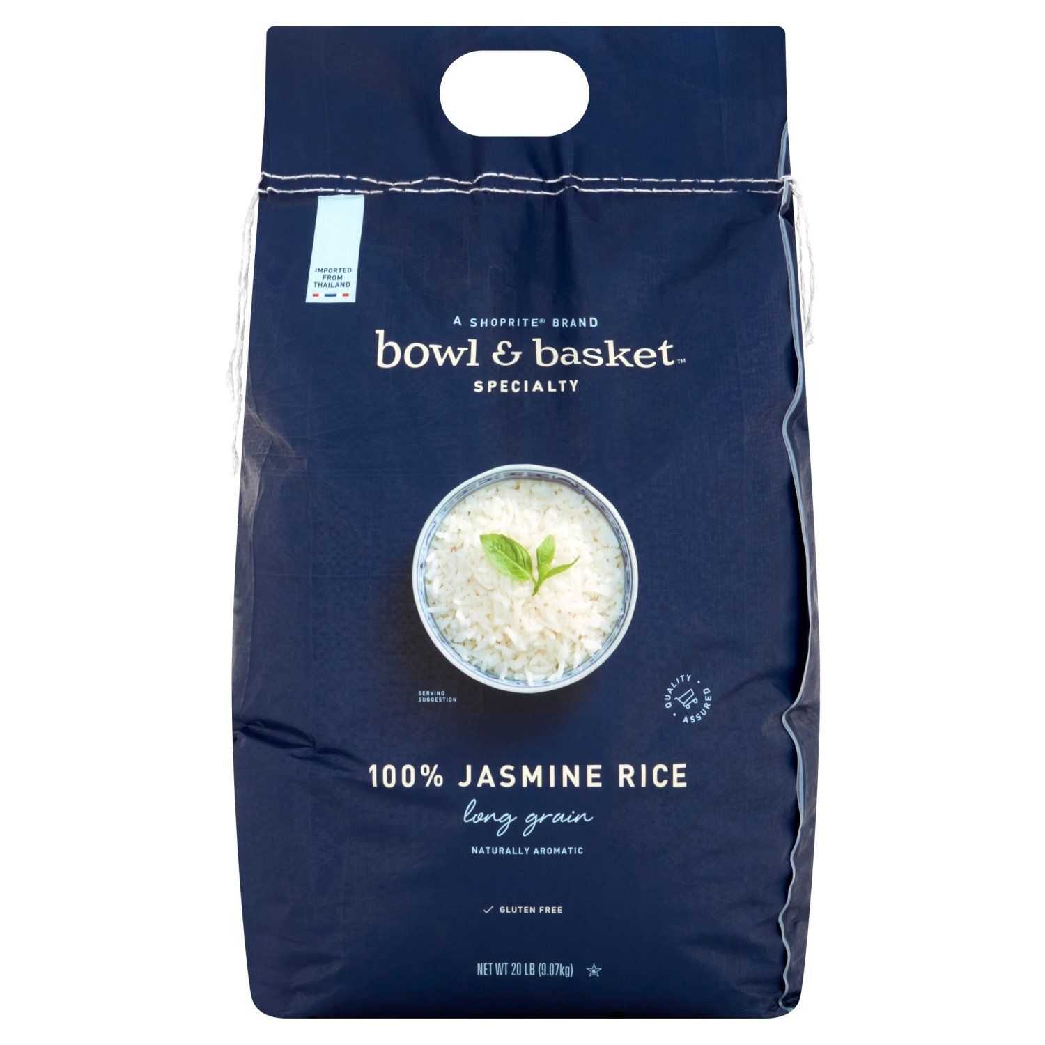 Bowl &amp; Basket Specialty Long Grain 100% Jasmine Rice, 20 lb