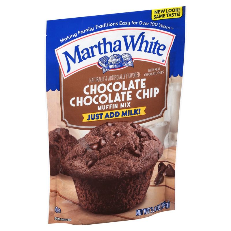Martha White Chocolate Chocolate Chip Muffin Mix, 7.4 oz