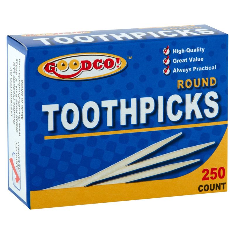 GoodCo! Round Toothpicks, 250 count