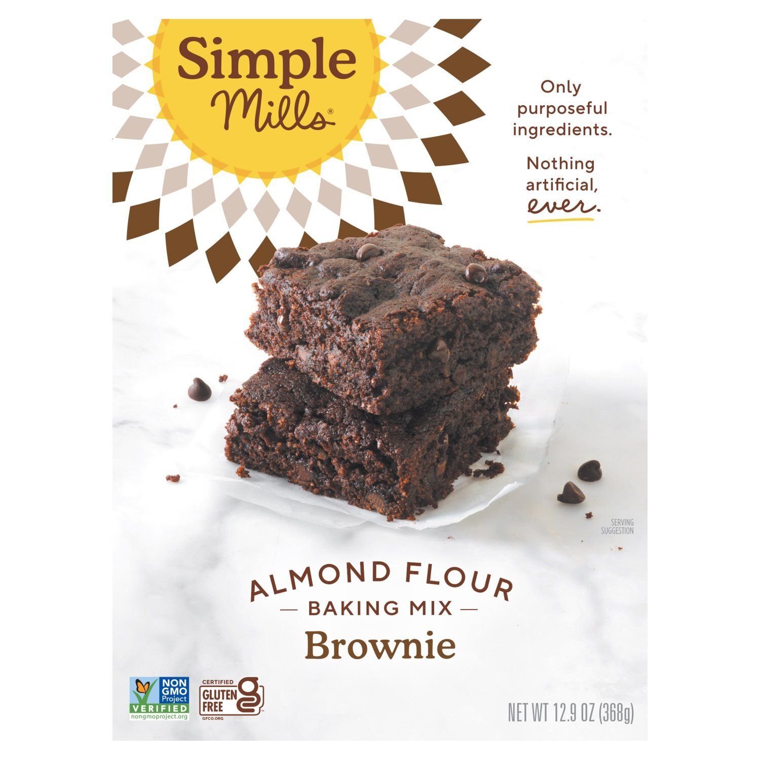 Simple Mills Almond Flour Brownie Baking Mix, 12.9 oz