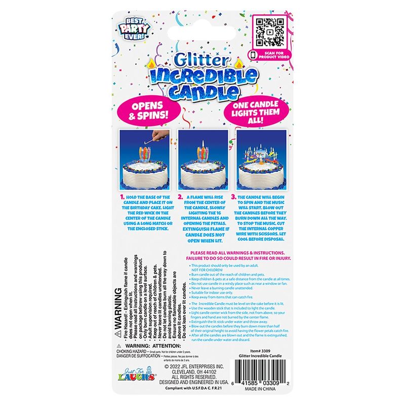 Best Party Ever! Glitter Incredible Candle, 16 count