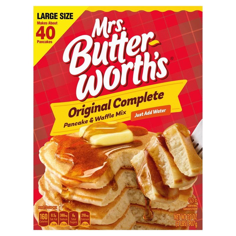 Mrs. Butterworth's Original Complete Pancake &amp; Waffle Mix Large Size, 32 oz