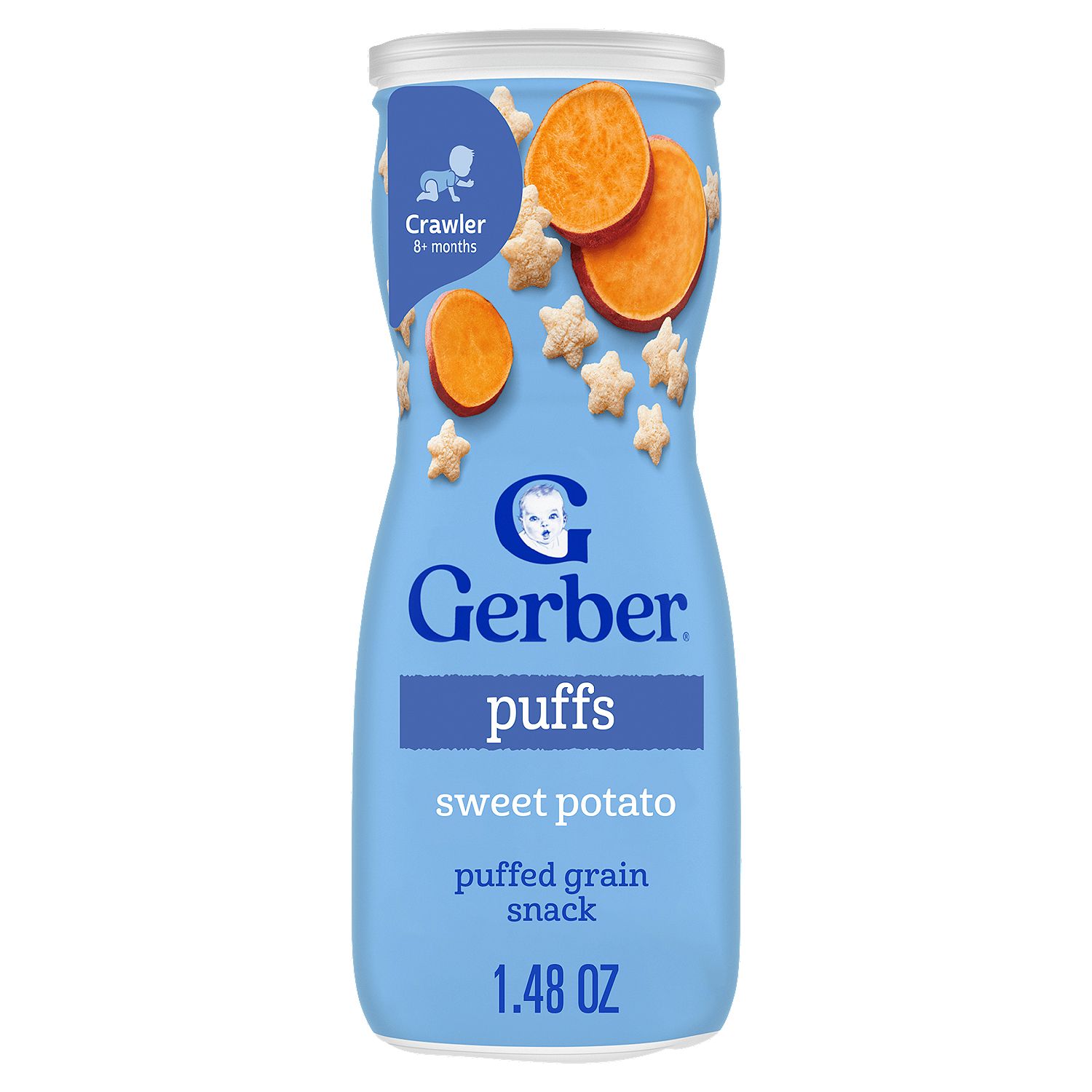Gerber Sweet Potato Puffs Cereal Snack, Crawler, 8+ Months, 1.48 oz