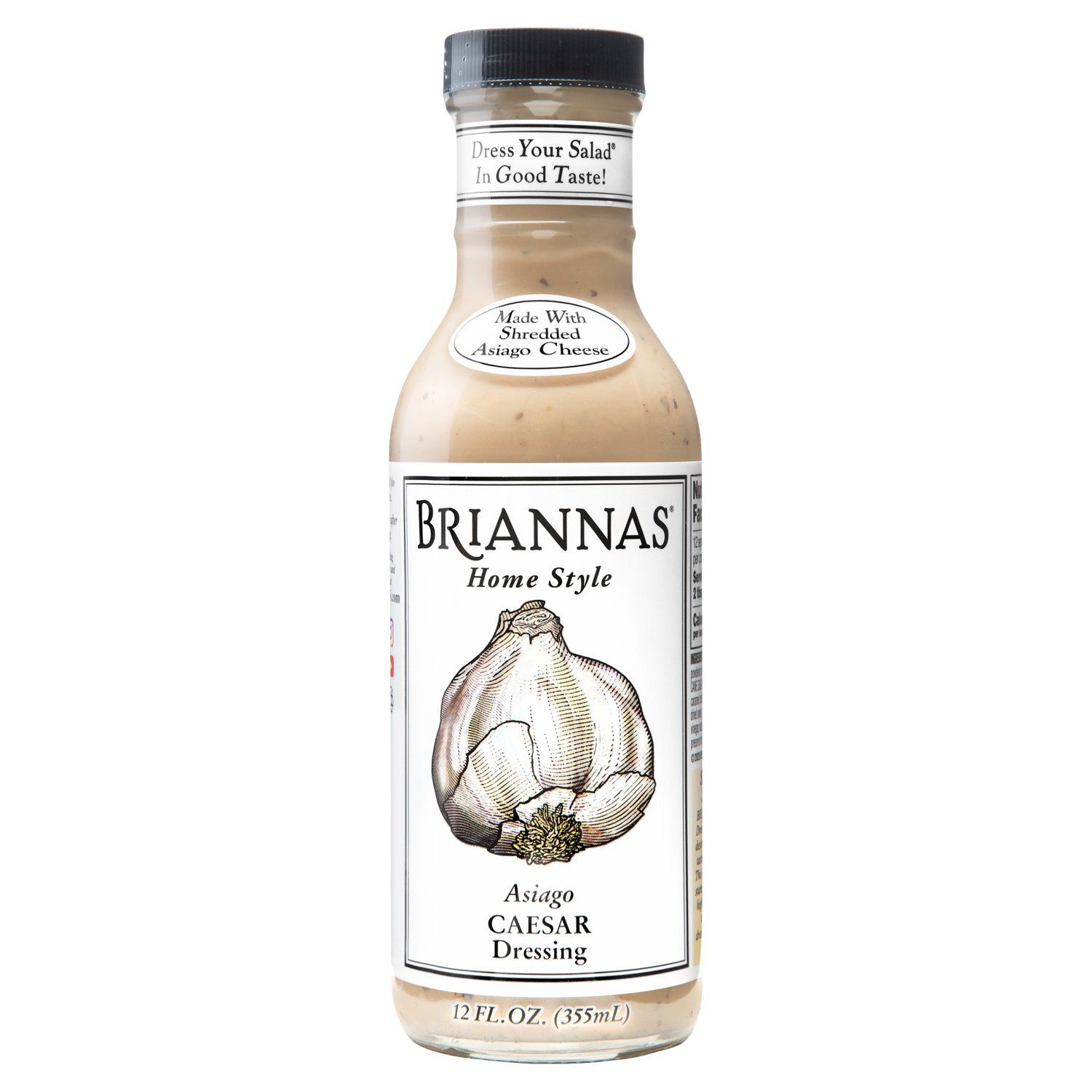 Briannas Home Style Asiago Caesar Dressing, 12 fl oz