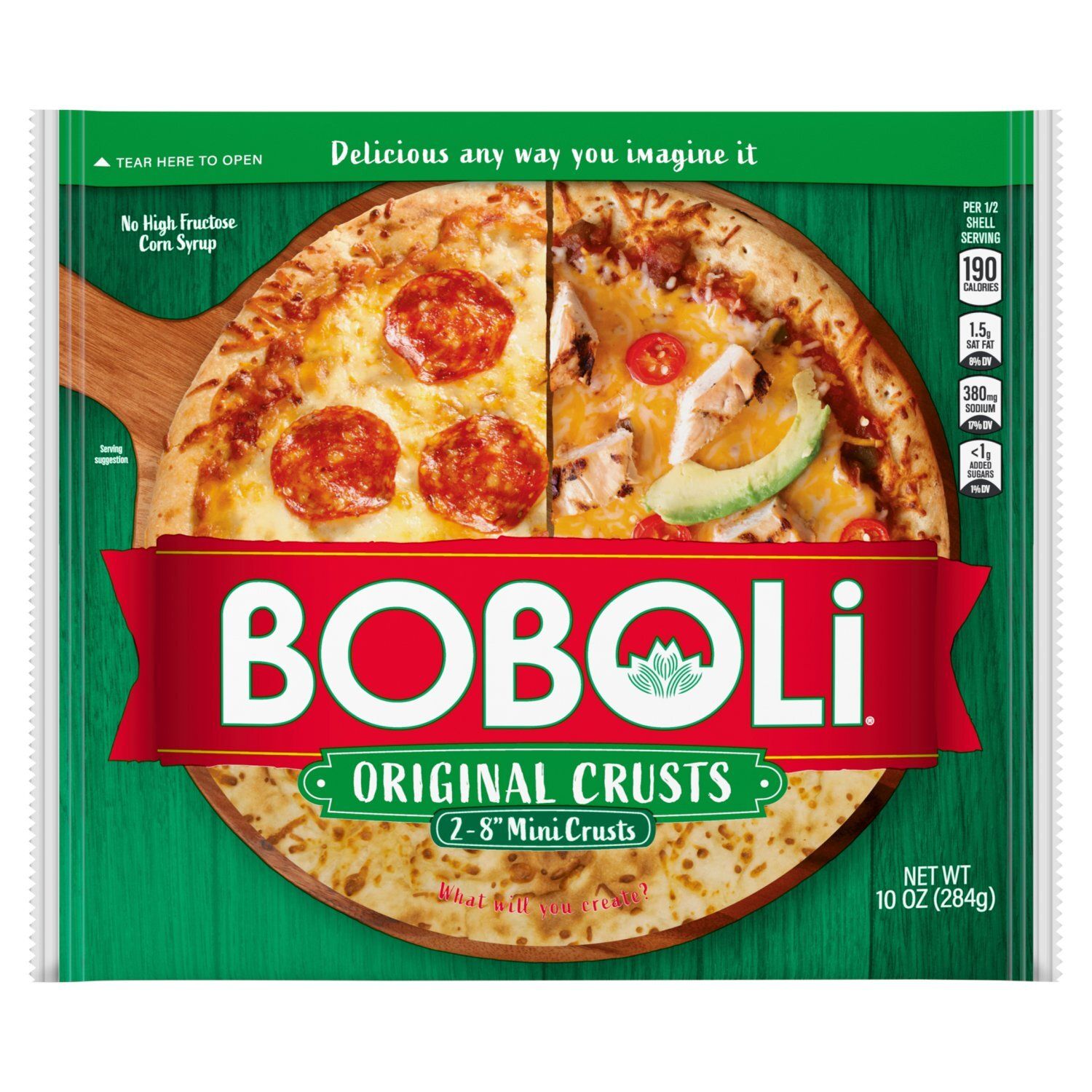 Boboli Original 8'' Mini Crusts, 2 count, 10 oz
