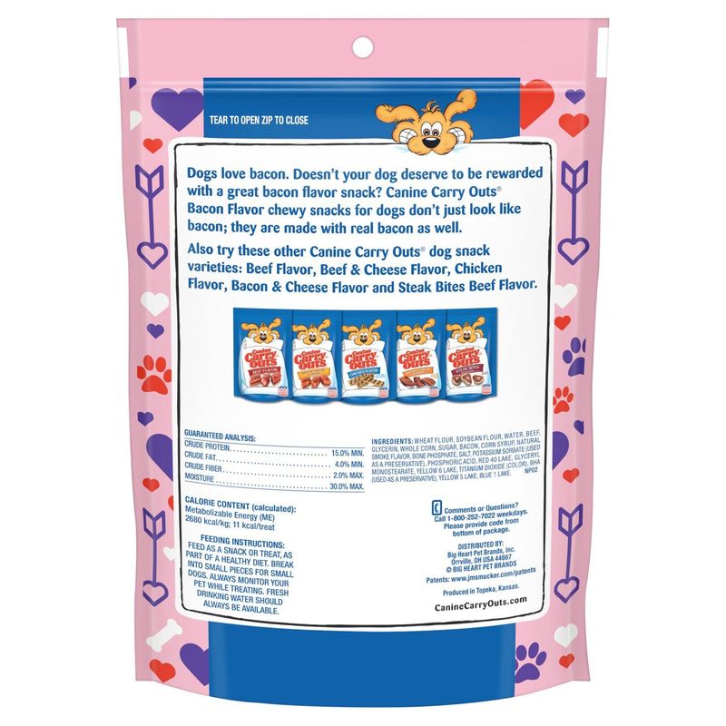Canine Carry Outs Bacon Flavor Dog Snacks, 4.5 oz
