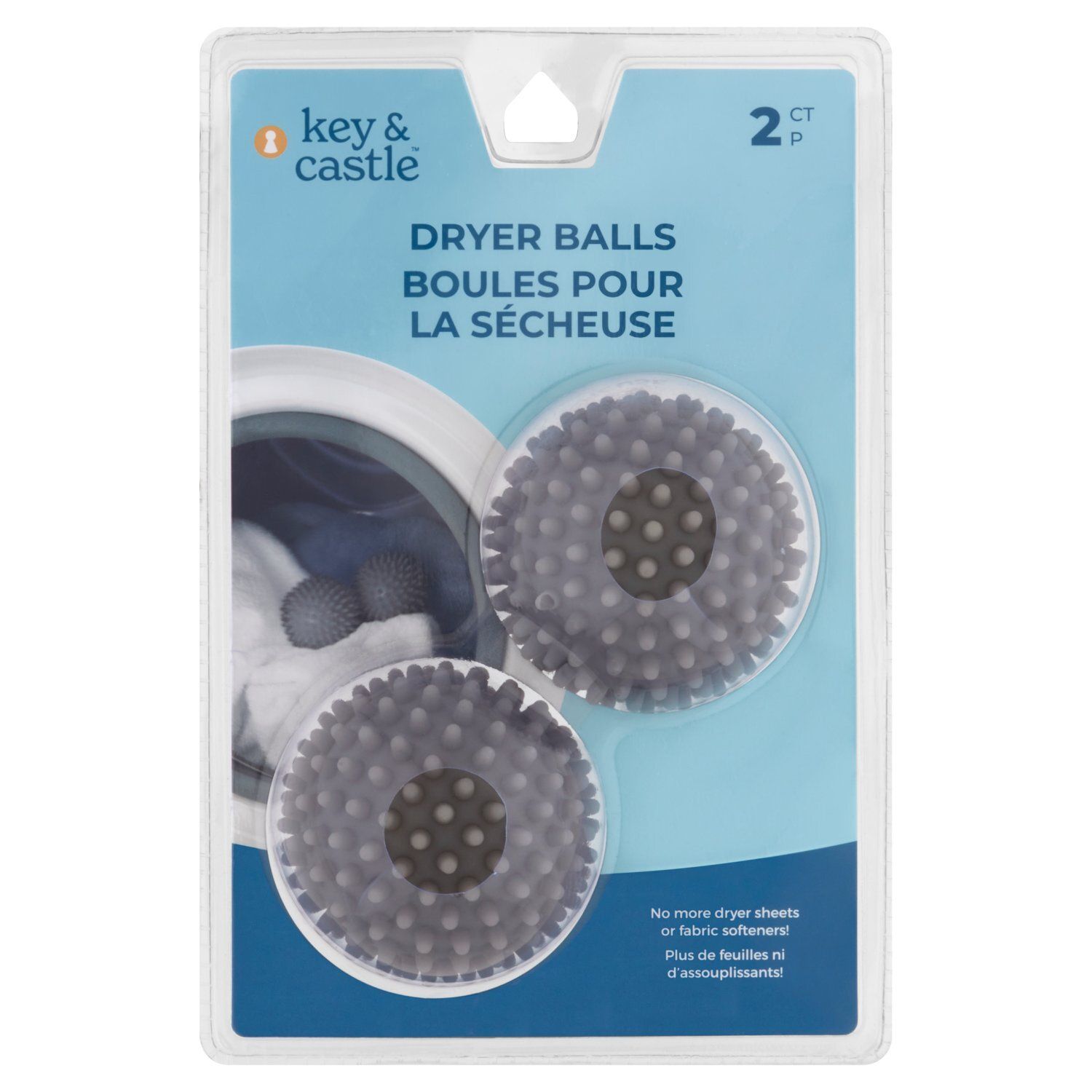Key &amp; Castle Dryer Balls, 2 count