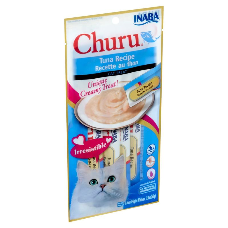 Inaba Churu Tuna Recipe Cat Treat, 0.5 oz, 4 count