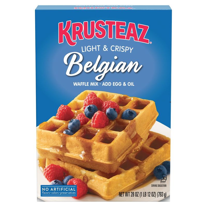 Krusteaz Belgian Waffle Mix, 28 oz