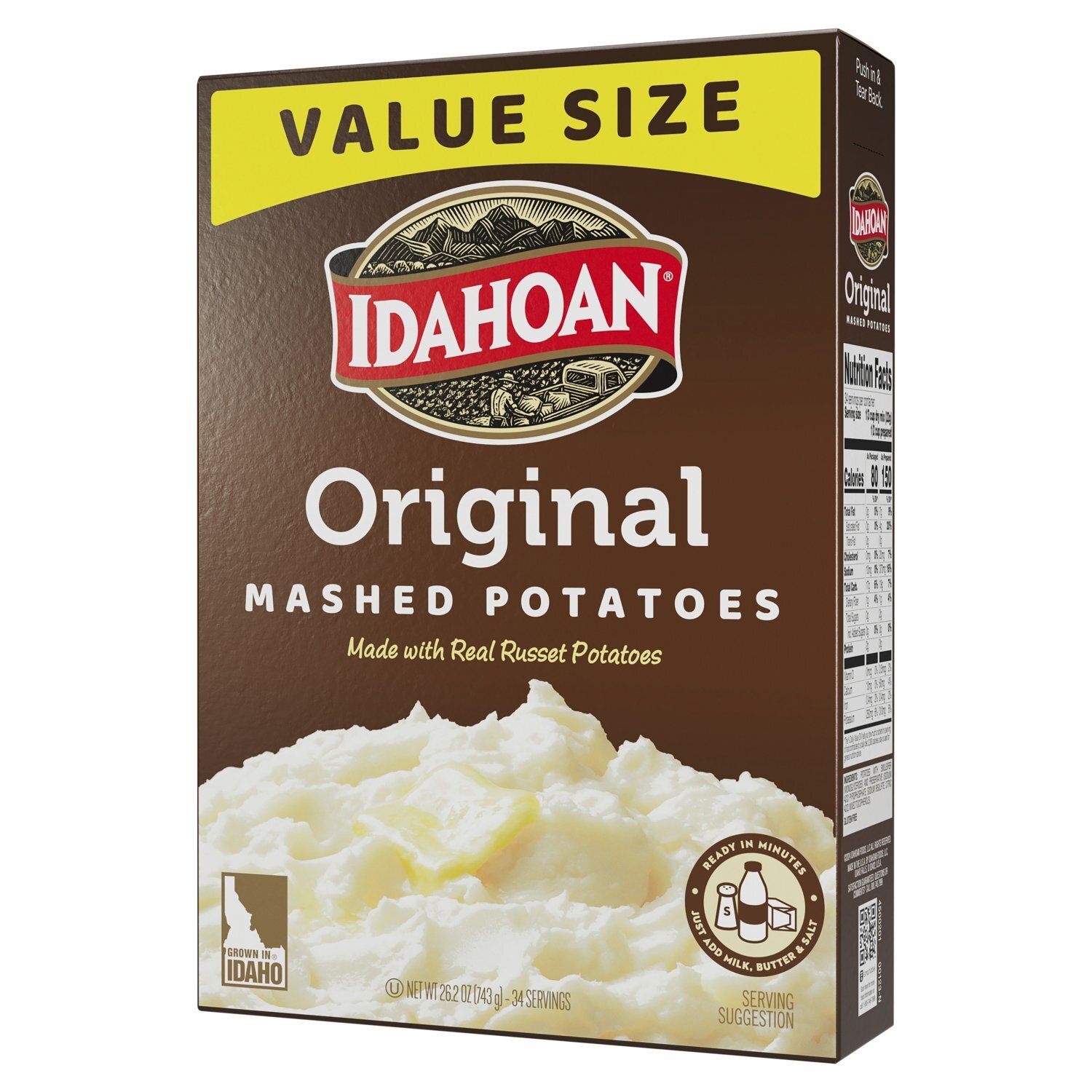 Idahoan Original Mashed Potatoes Value Size, 26.2 oz