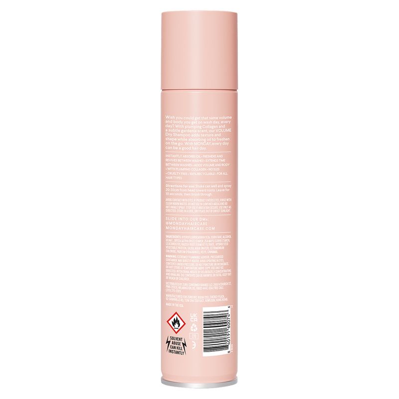 Monday Volume Dry Shampoo with Collagen, 6.7 fl oz