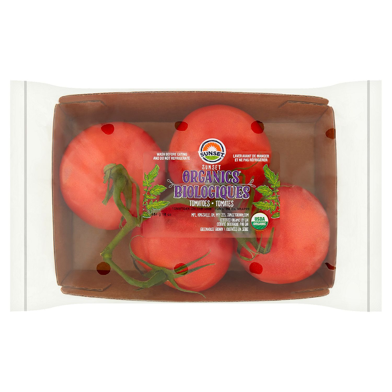 Sunset Organics Tomatoes on the Vine, 1 lb