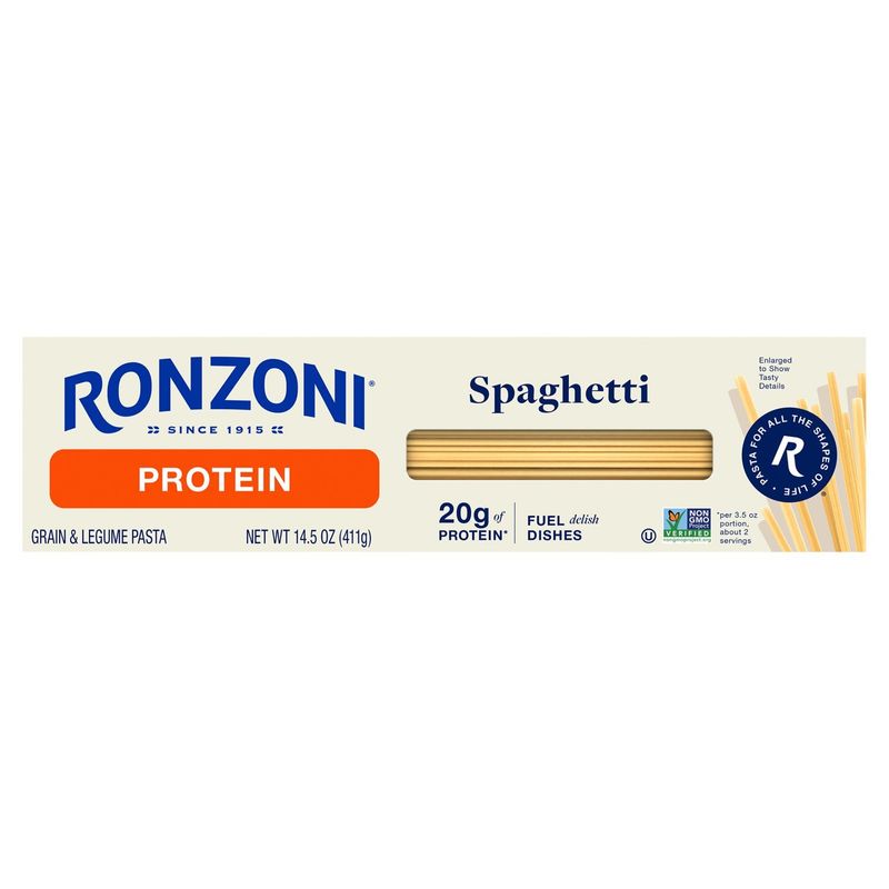 Ronzoni Protein Spaghetti Grain &amp; Legume Pasta, 14.5 oz