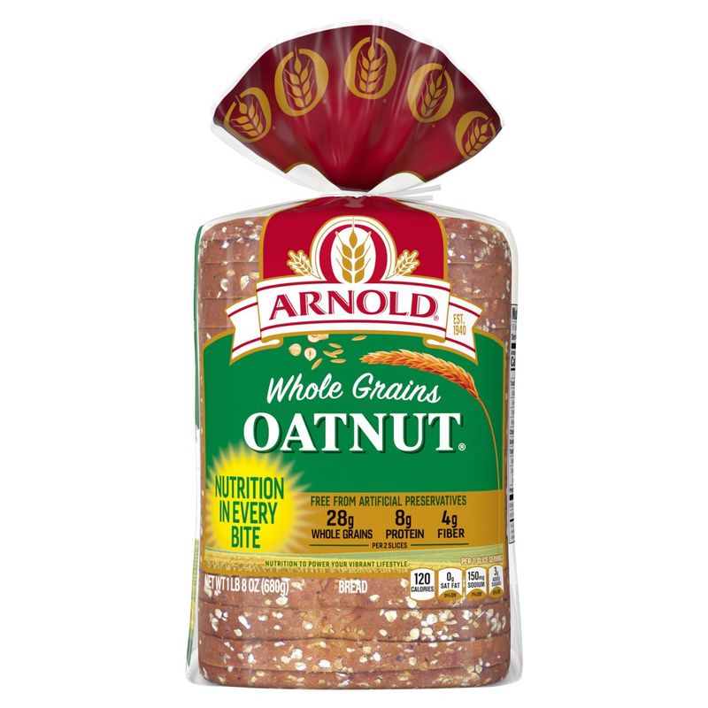 Arnold Whole Grains Oatnut Bread, 1 lb 8 oz