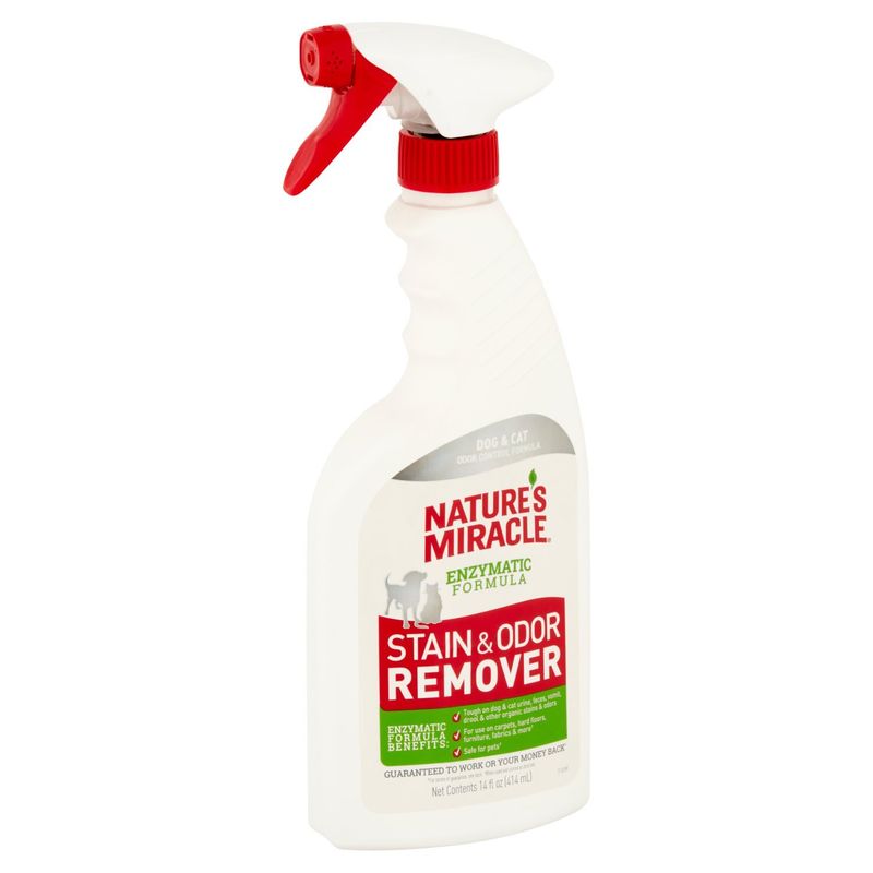 Nature's Miracle Enzymatic Formula Dog &amp; Cat Stain &amp; Odor Remover, 14 fl oz