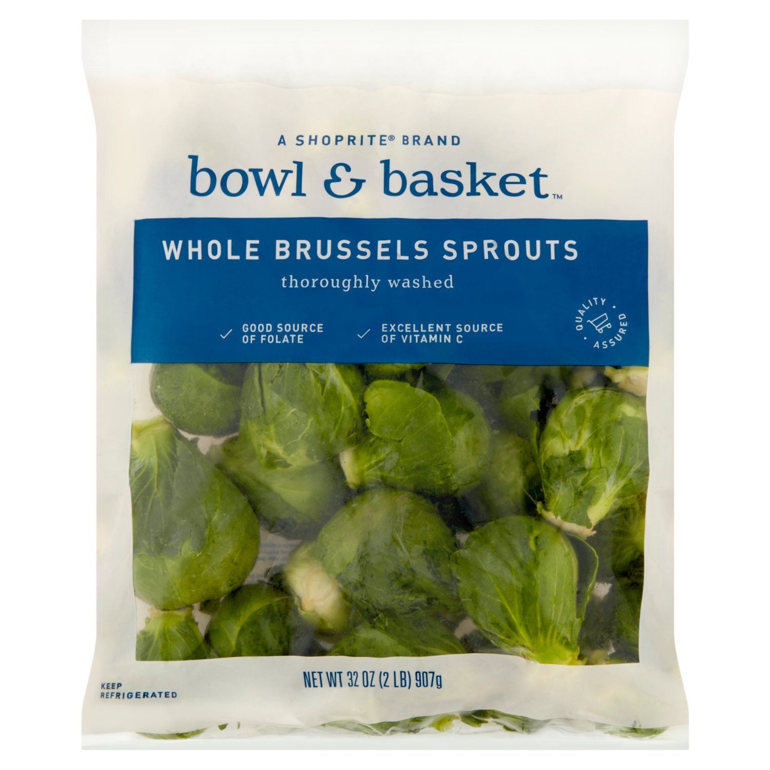 Bowl &amp; Basket Whole Brussels Sprouts, 2 lb bag