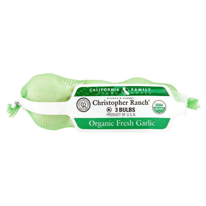 Christopher Ranch Organic Fresh Garlic, 3 ct