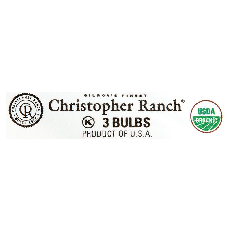 Christopher Ranch Organic Fresh Garlic, 3 ct