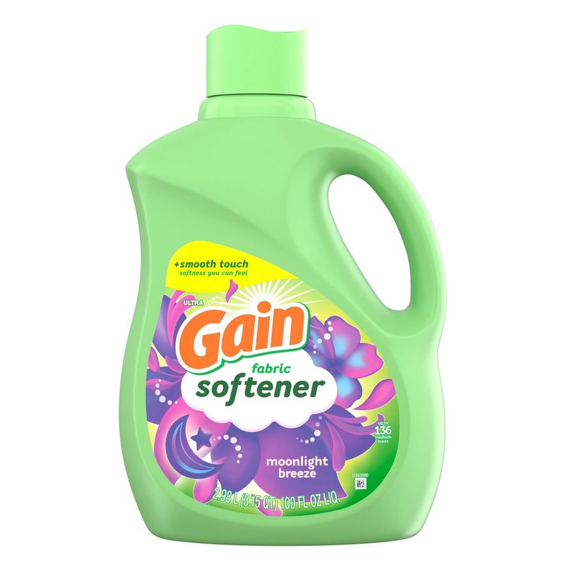 Gain Ultra Moonlight Breeze Fabric Softener, 136 medium loads, 100 fl oz