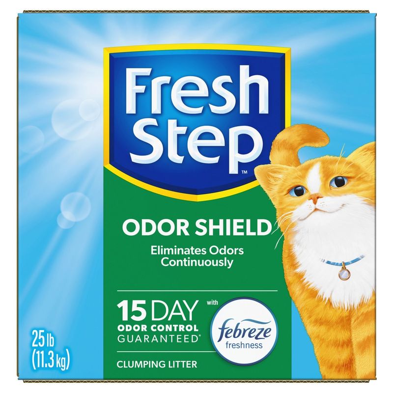 Fresh Step Odor Shield Clumping Cat Litter, 25 lb