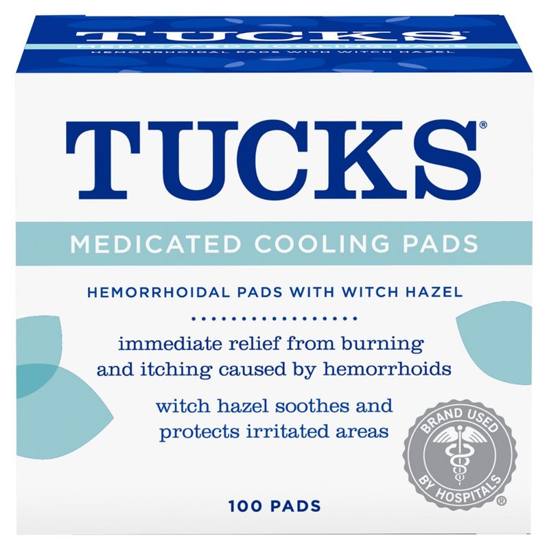 Tucks Medicated Cooling Pads, 100 count