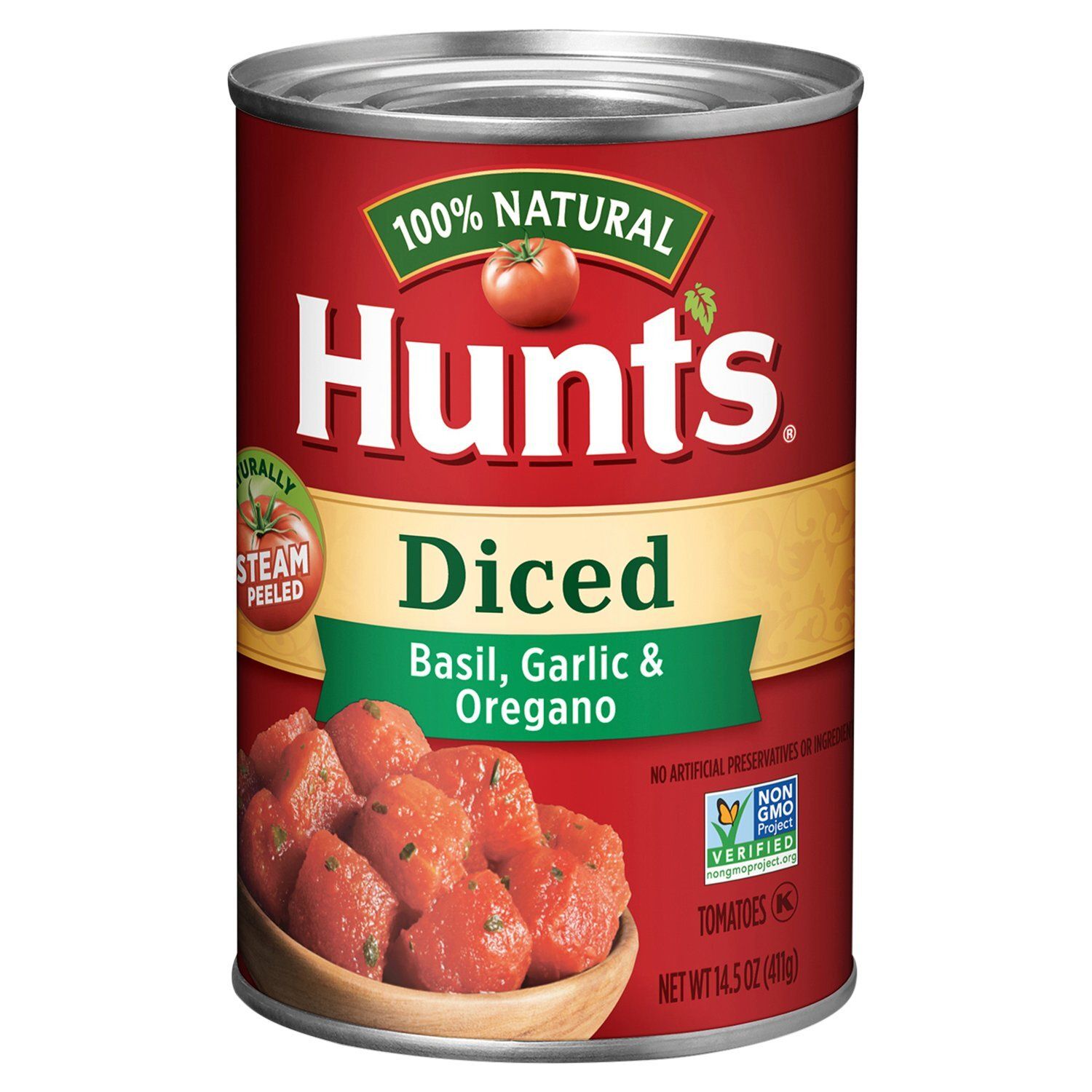 Hunt's Basil, Garlic &amp; Oregano Diced Tomatoes, 14.5 oz