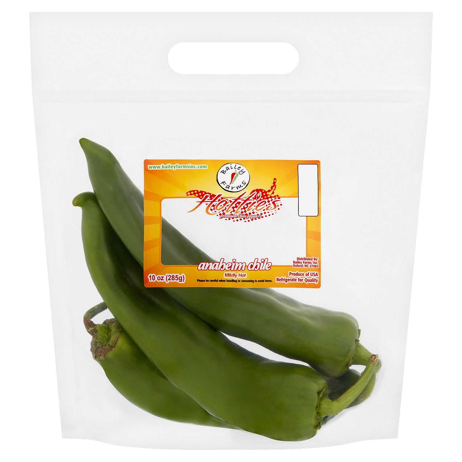 Bailey Farms Hotties Anaheim Pepper, 10 oz bag