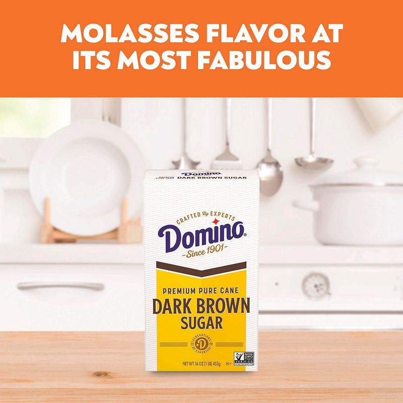 Domino Premium Pure Cane Dark Brown Sugar, 16 oz