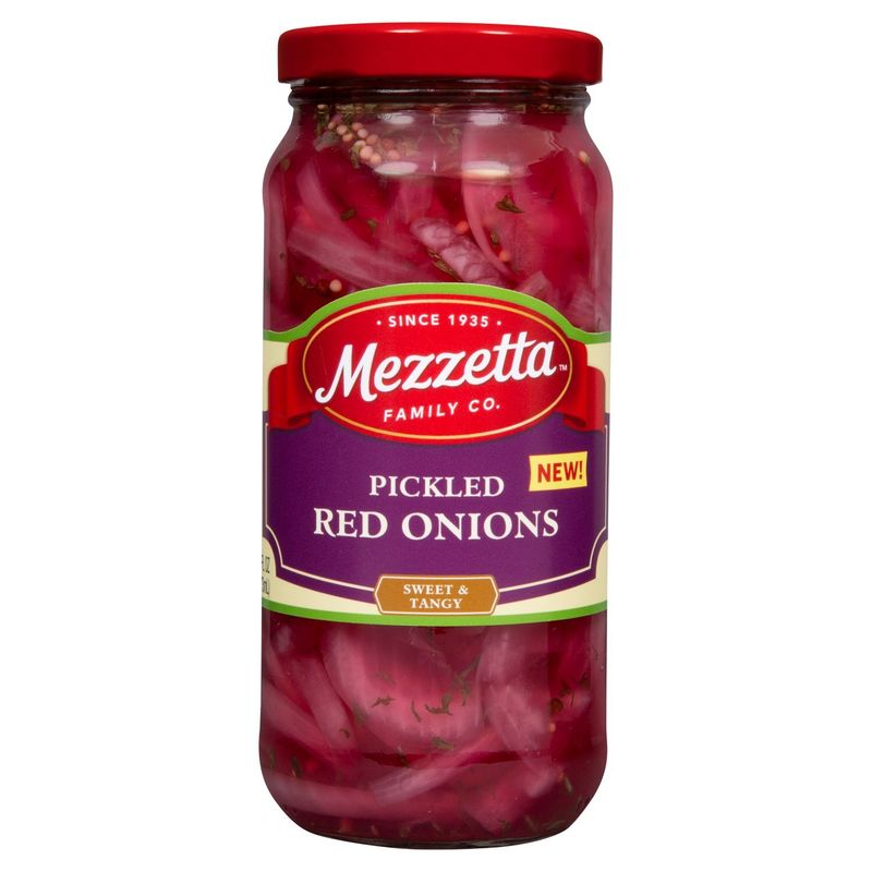 Mezzetta Sweet &amp; Tangy Pickled Red Onions, 16 fl oz