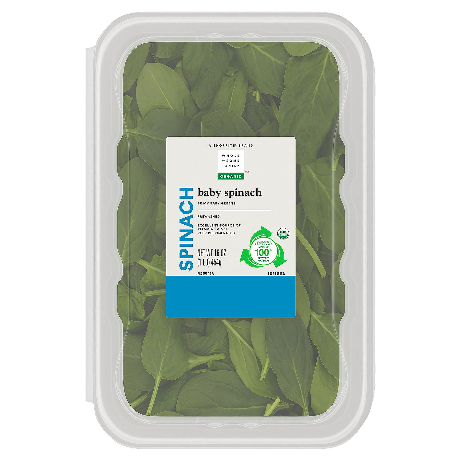 Wholesome Pantry Organic Baby Spinach, 1 lb