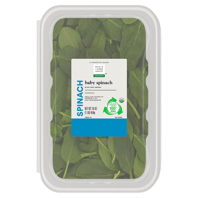 Wholesome Pantry Organic Baby Spinach, 1 lb