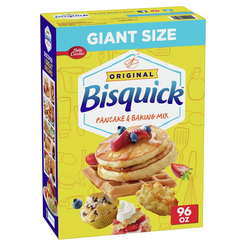 Betty Crocker Bisquick Original Pancake &amp; Baking Mix Giant Size, 96 oz