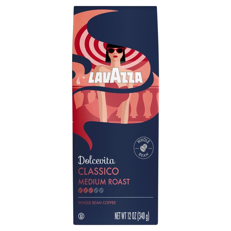 Lavazza Dolcevita Classico Medium Roast Whole Bean Coffee, 12 oz