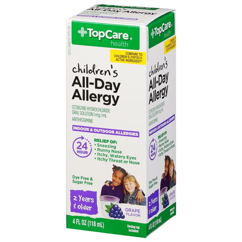 TopCare Children's All Day Allergy Cetirizine, 4 fl oz