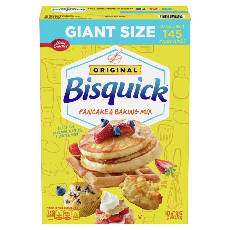 Betty Crocker Bisquick Original Pancake &amp; Baking Mix Giant Size, 96 oz