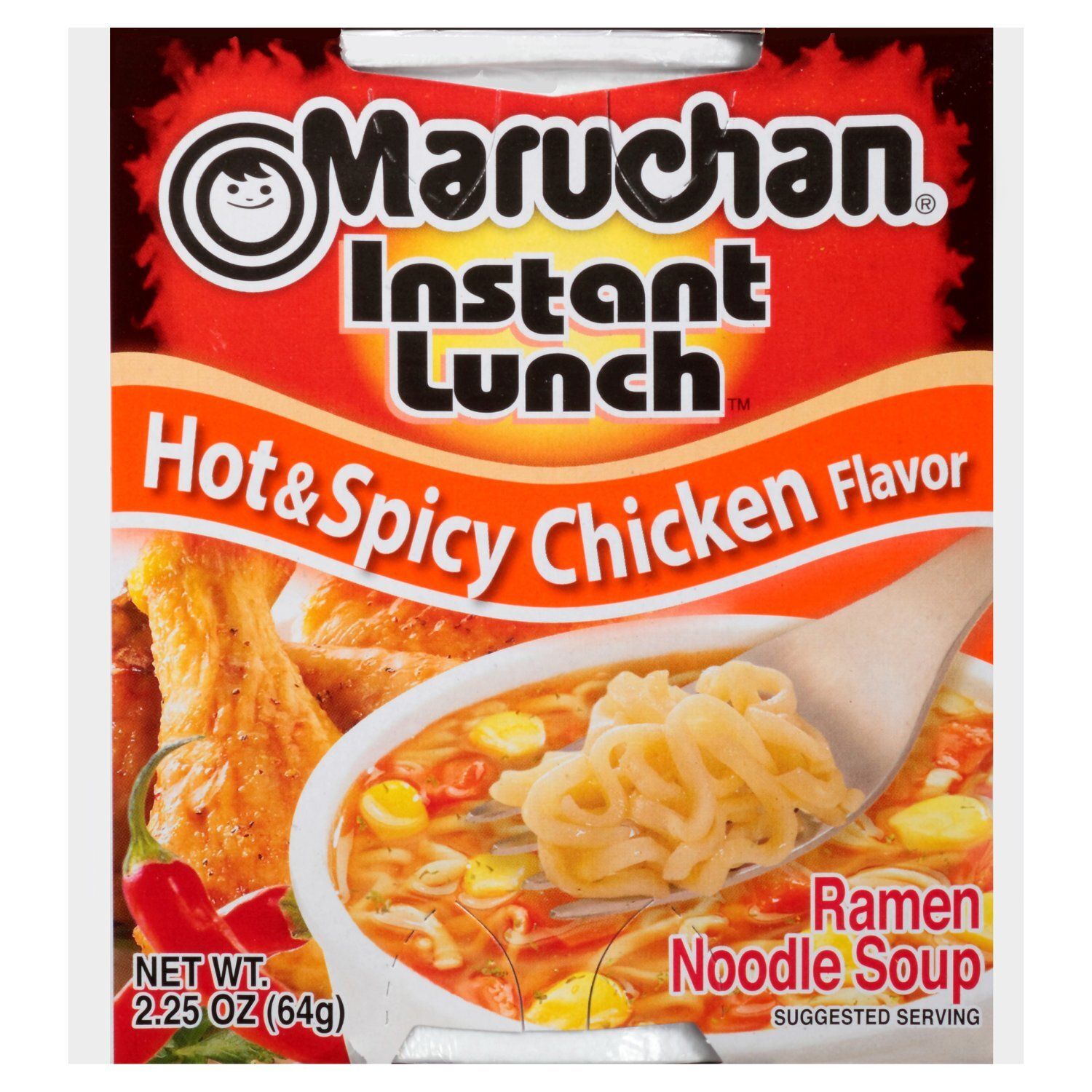 Maruchan Instant Lunch Hot &amp; Spicy Chicken Flavor Ramen Noodle Soup, 2.25 oz