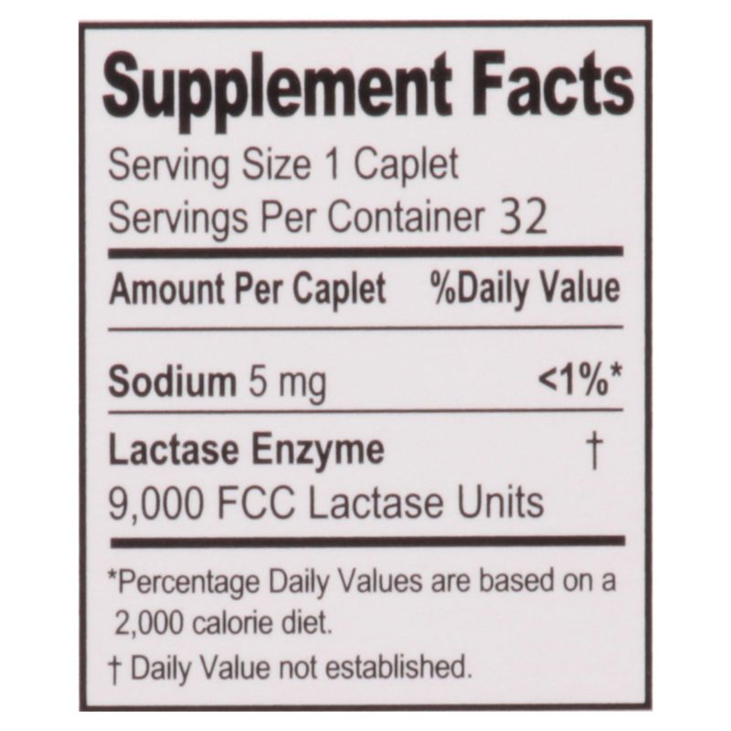 TopCare Fast Acting Dairy Relief Dietary Supplement Caplets, 32 count