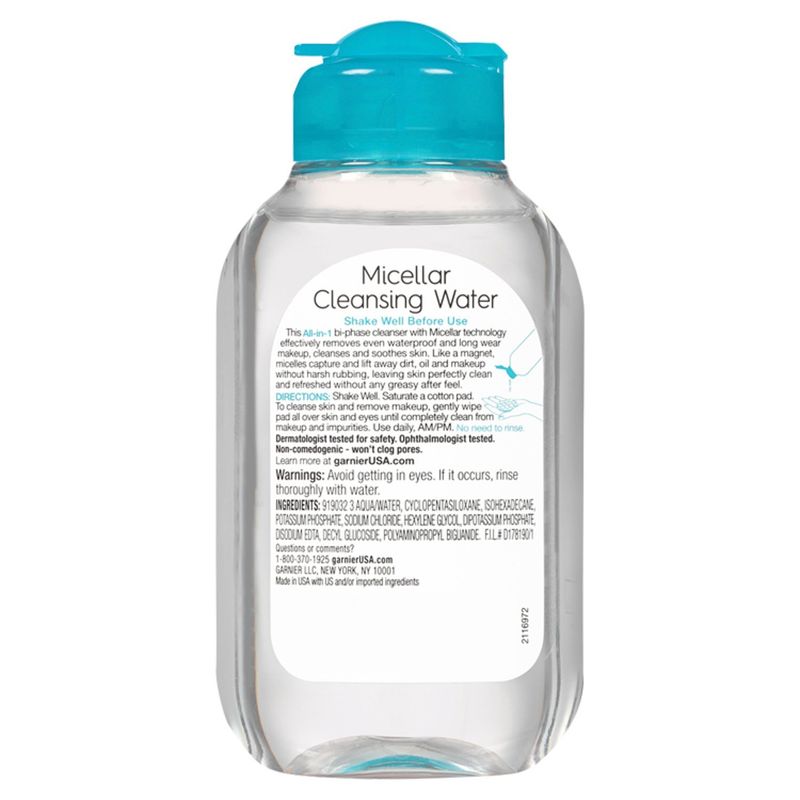 Garnier Skin Active All-in-1 Waterproof Micellar Cleansing Water, 3.4 fl oz