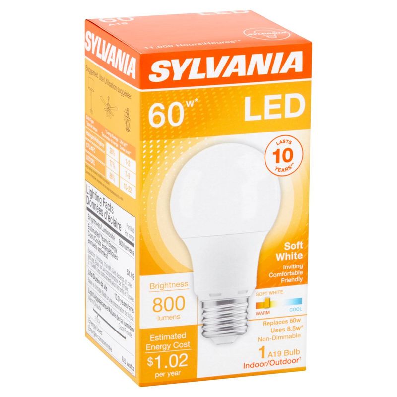 Sylvania LED 60W A19 Soft White Bulb