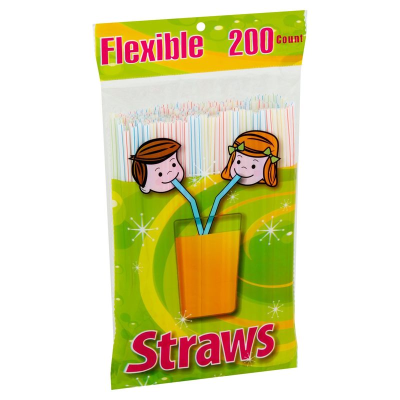 Flexible Straws, 200 count