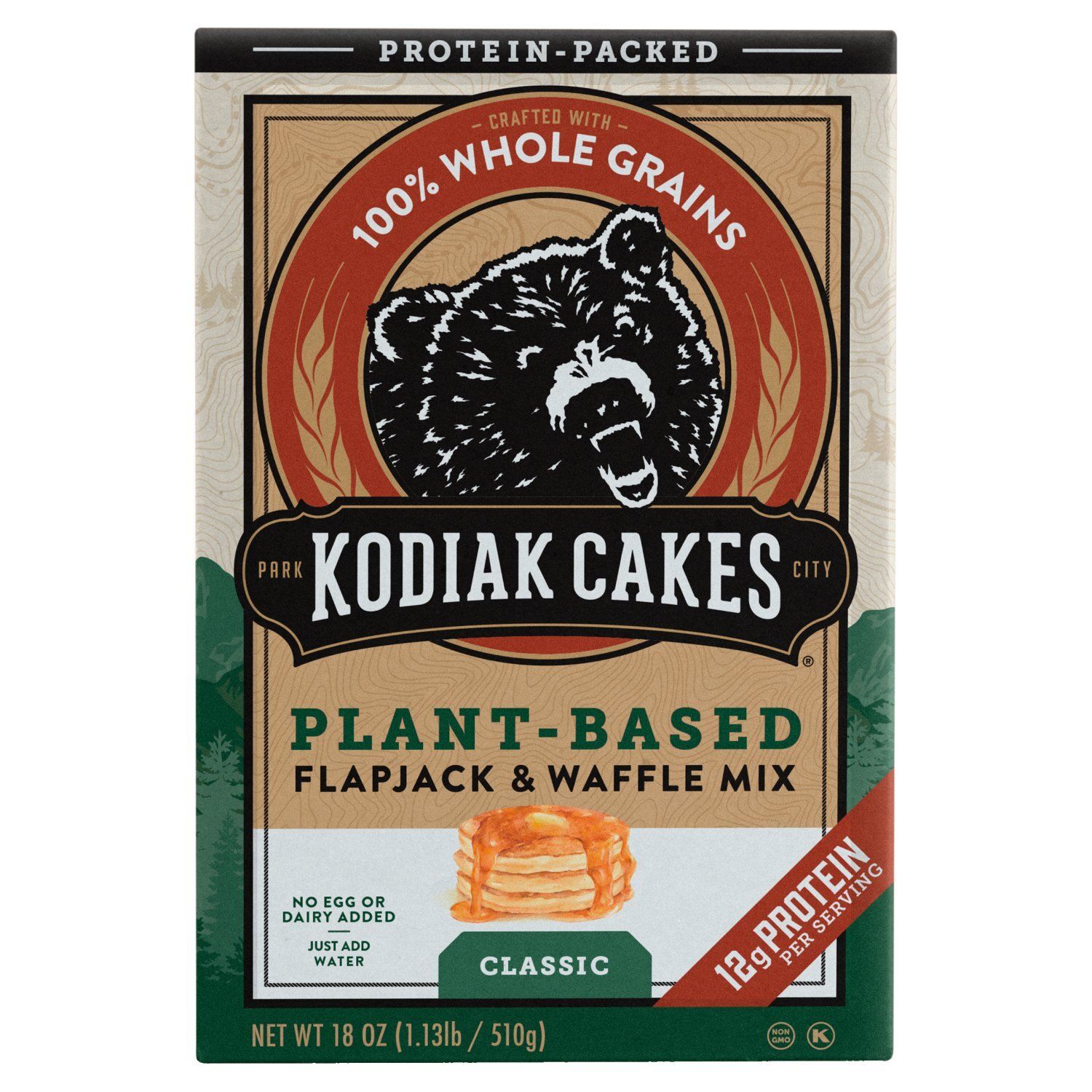 Kodiak Cakes Plant-Based Classic Flapjack &amp; Waffle Mix, 18 oz