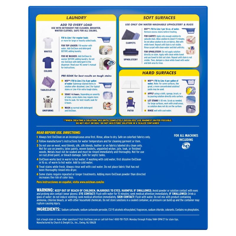 Oxi Clean Versatile Stain Remover, 7.22 lb