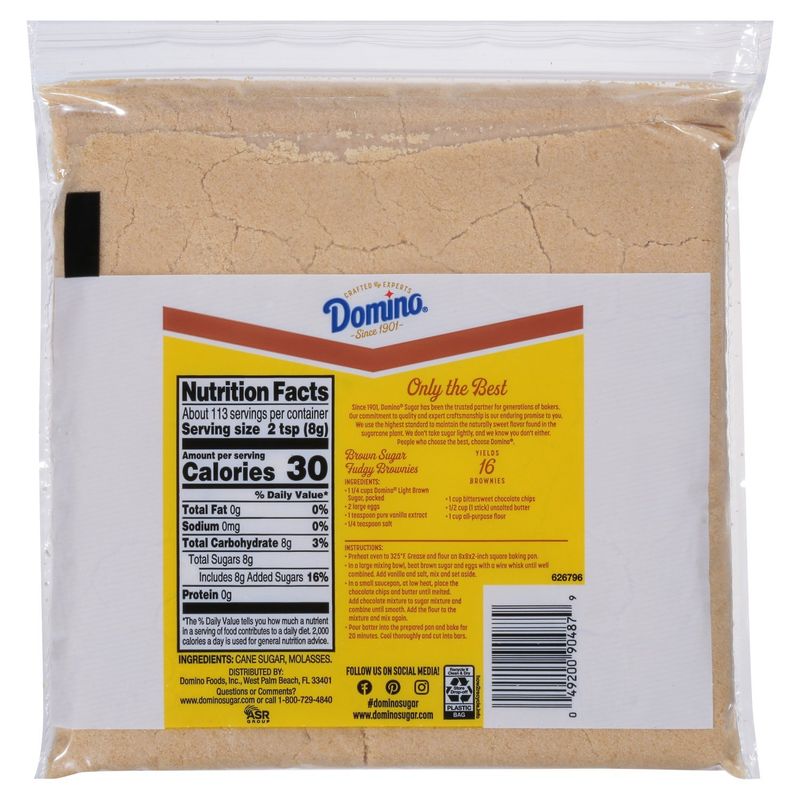 Domino Premium Pure Cane Light Brown Sugar, 32 oz