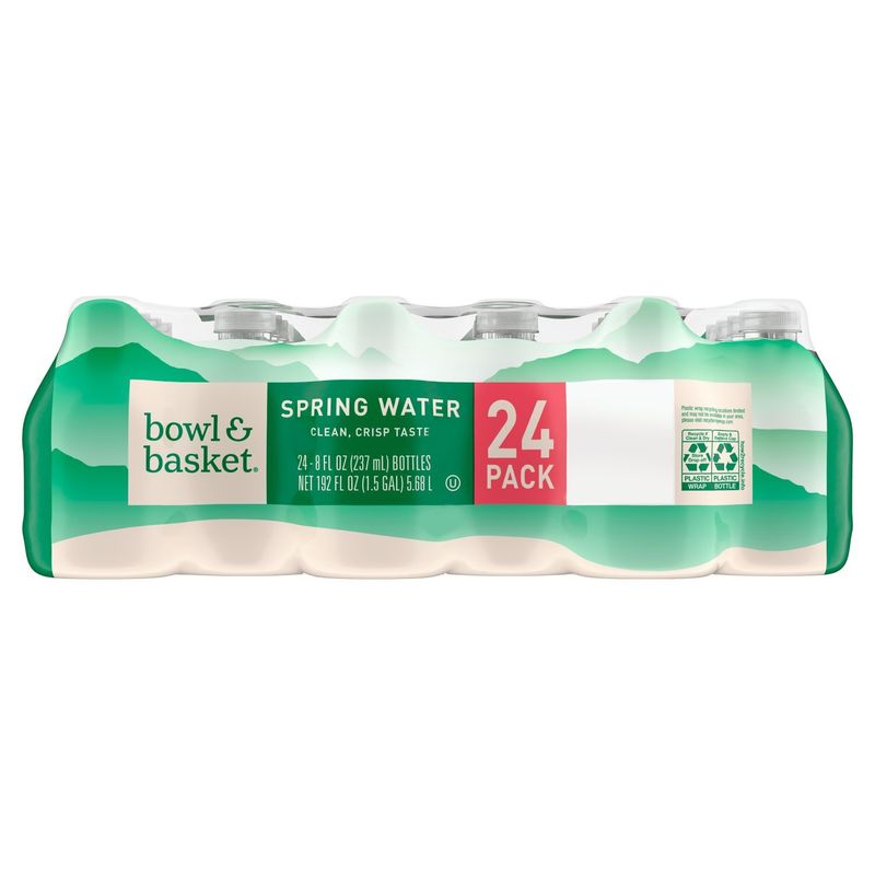 Bowl &amp; Basket Spring Water, 8 fl oz, 24 count