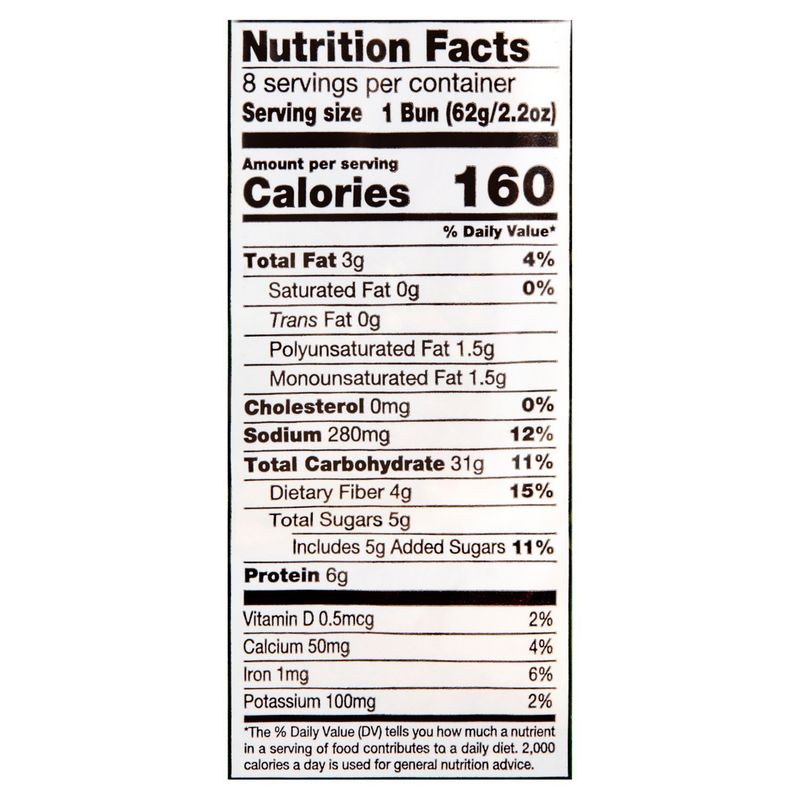 Dave's Killer Bread 21 Whole Grains &amp; Seeds Organic Burger Buns, 8 count, 17.6 oz