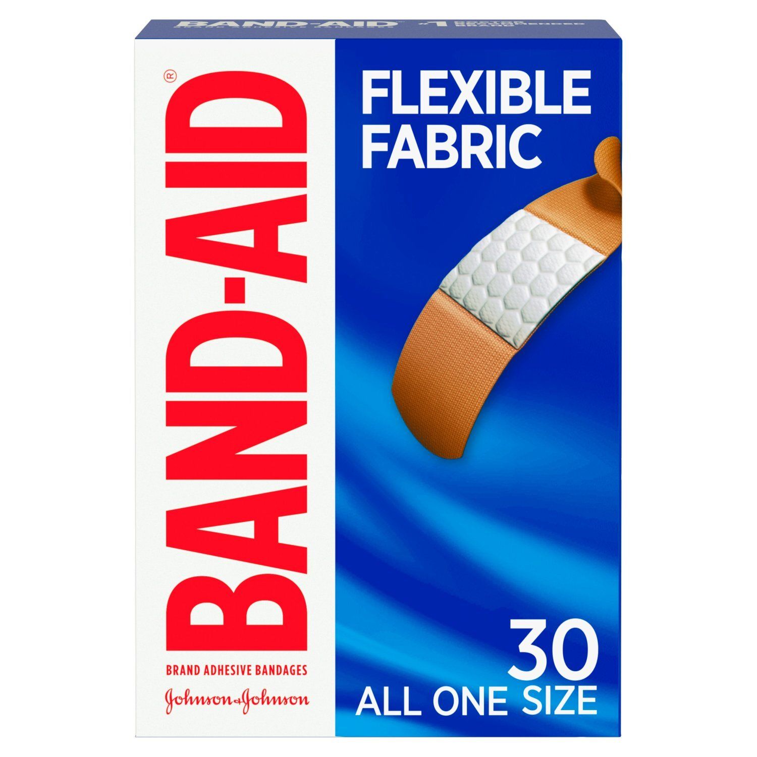 Band-Aid Flexible Fabric Adhesive Bandages, 30 count