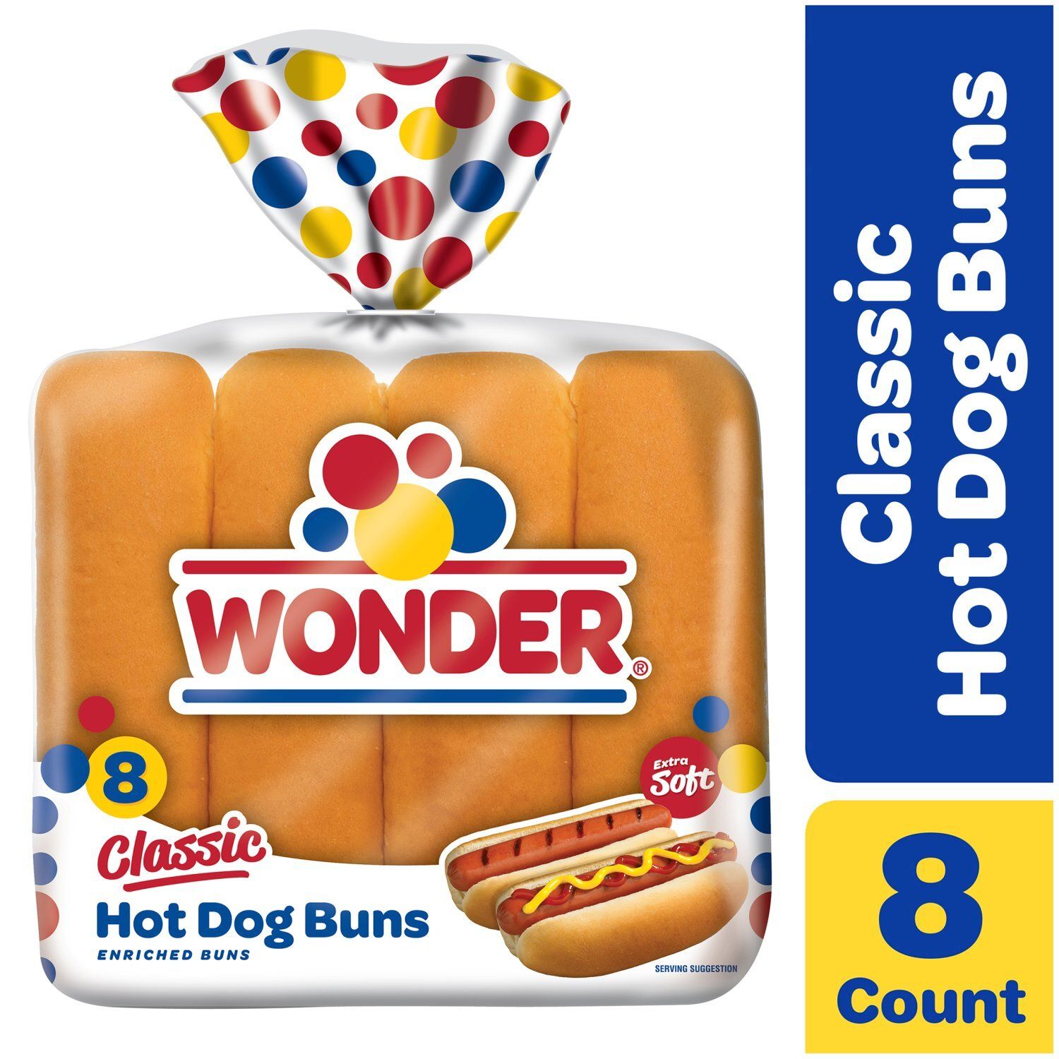 Wonder Classic Hot Dog Buns, 8 count, 13 oz
